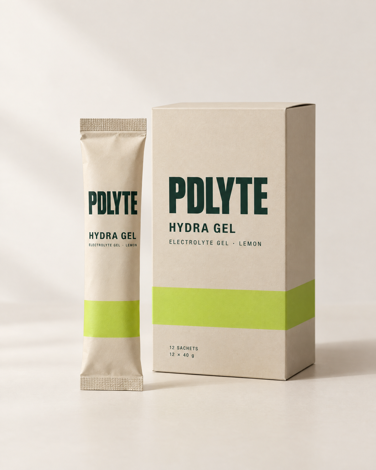 PDLYTE HYDRA GEL sachet and box of 12